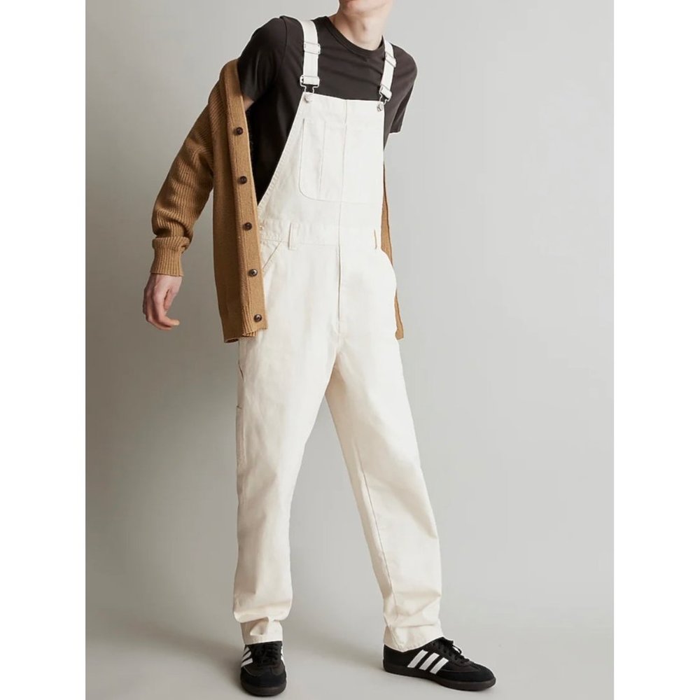 NWT Madewell Mens Garment Dyed Canvas Overalls Medium